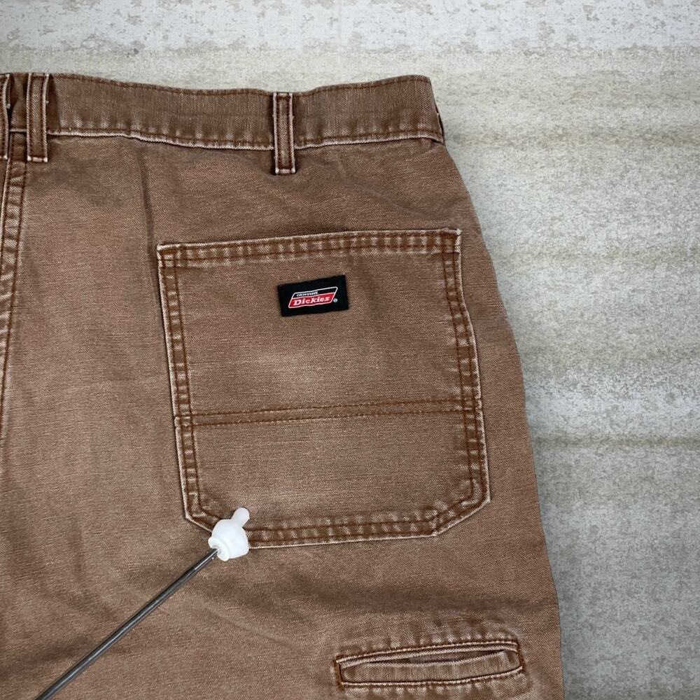 Vintage 90s Dickies Carpenter Pants 40x32 Baggy Wide Leg Fit Chocolate Brown - Picture 5 of 5